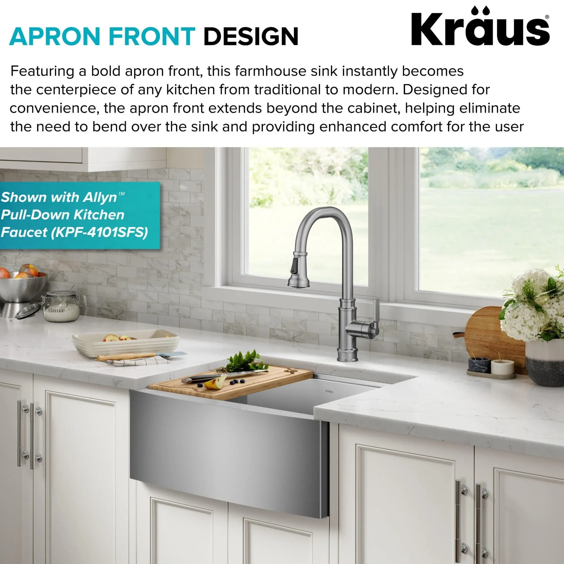 24" Farmhouse Workstation 16 Gauge Single Bowl Stainless Steel Kitchen Sink with Accessories