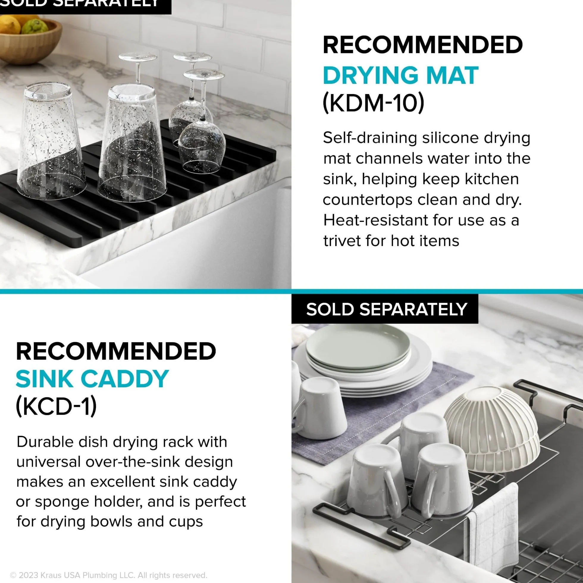 24" Farmhouse Workstation 16 Gauge Single Bowl Stainless Steel Kitchen Sink with Accessories