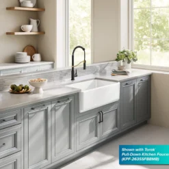 33” Fireclay Farmhouse Kitchen Sink Reversible Apron Front Single Bowl in Gloss White