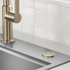 Flat-Top Garbage Disposal Air Switch Button in Spot-Free Antique Champagne Bronze