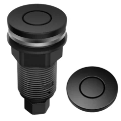 Flat-Top Garbage Disposal Air Switch Button in Matte Black