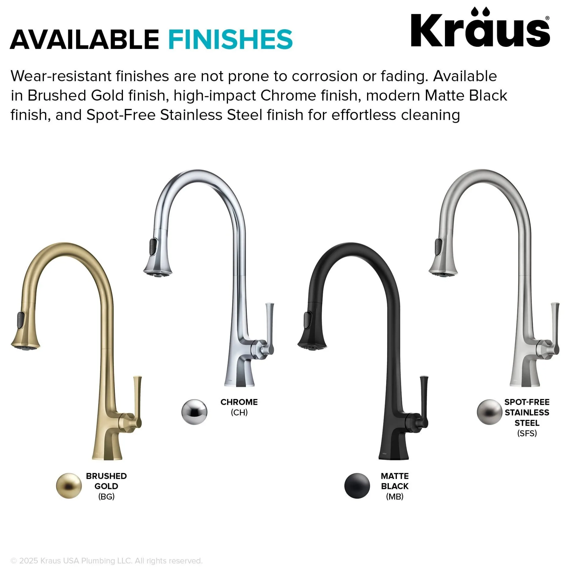 2-Function Single Handle Pull Down Kitchen Faucet in Chrome