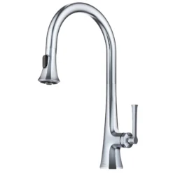 2-Function Single Handle Pull Down Kitchen Faucet in Chrome