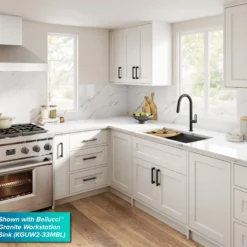 2-FunctionSingle HandlePull Down Kitchen Faucetin Matte Black