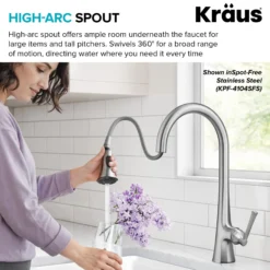 2-Function Single Handle Pull Down Kitchen Faucet in Matte Black