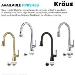 2-Function Single Handle Pull Down Kitchen Faucet in Spot-Free Stainless Steel