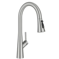 4-Function Single Handle Pull Down Kitchen Faucet with CleanSweep™ Blade Spray in Spot-Free Stainless Steel