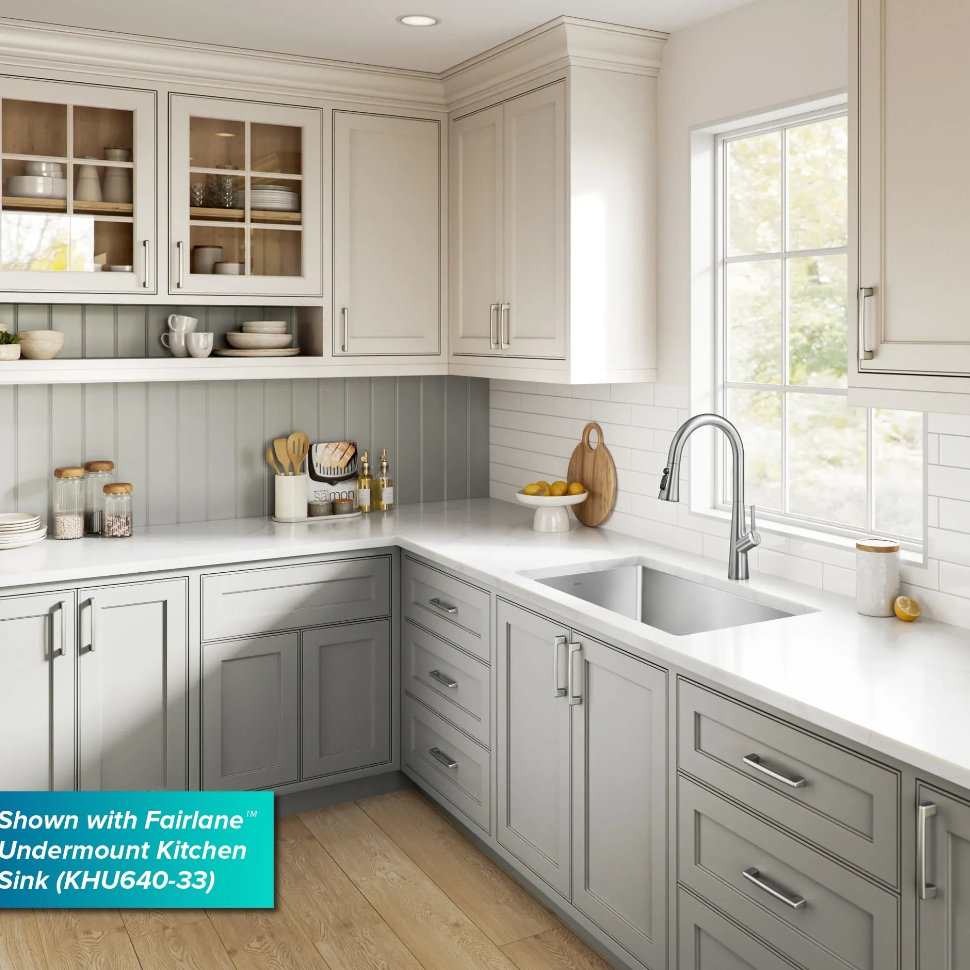 4-Function Single Handle Pull Down Kitchen Faucet with CleanSweep™ Blade Spray in Spot-Free Stainless Steel