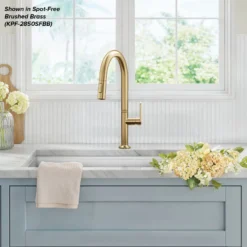 2-Function Single Handle Pull Down Kitchen Faucet in Spot-Free Stainless Steel