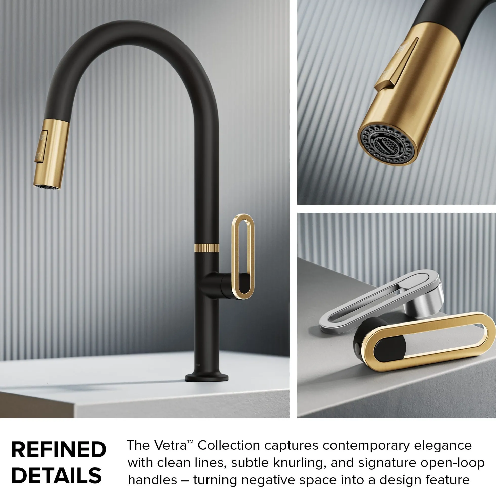 2-Function Single Handle Pull Down Kitchen Faucet in Spot-Free Brushed Brass