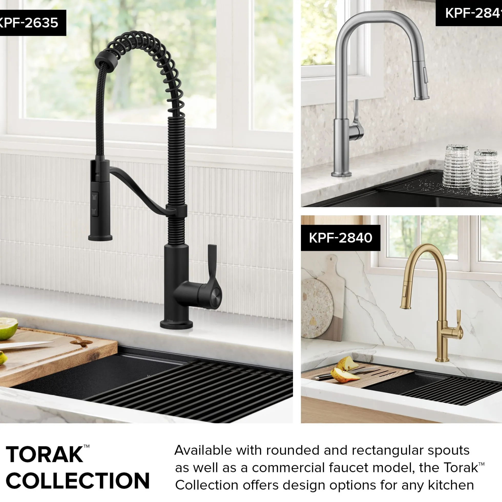 2-Function Single Handle Pull Down Kitchen Faucet in Spot-Free Brushed Brass