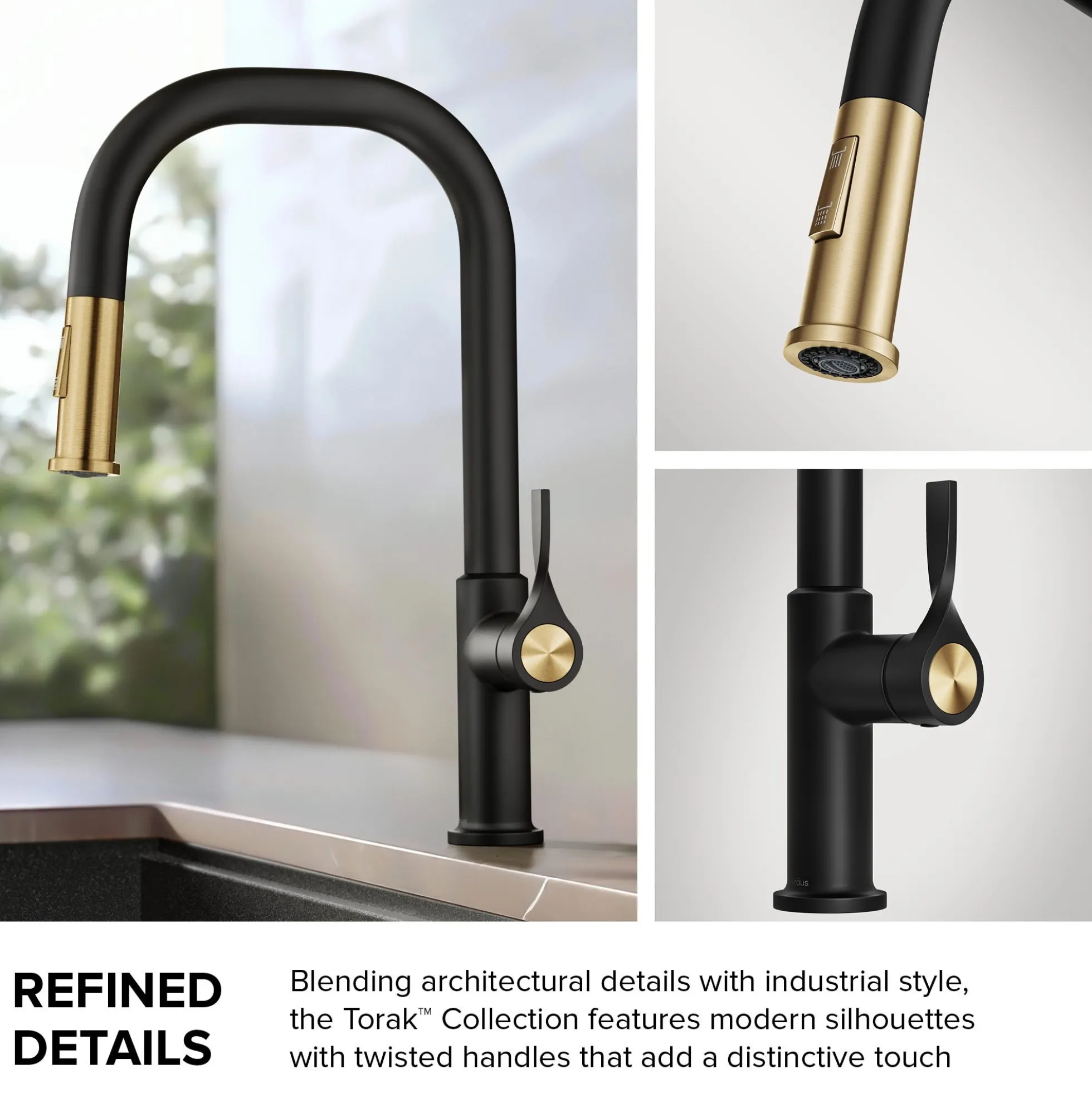 2-Function Single Handle Pull Down Kitchen Faucet in Matte Black