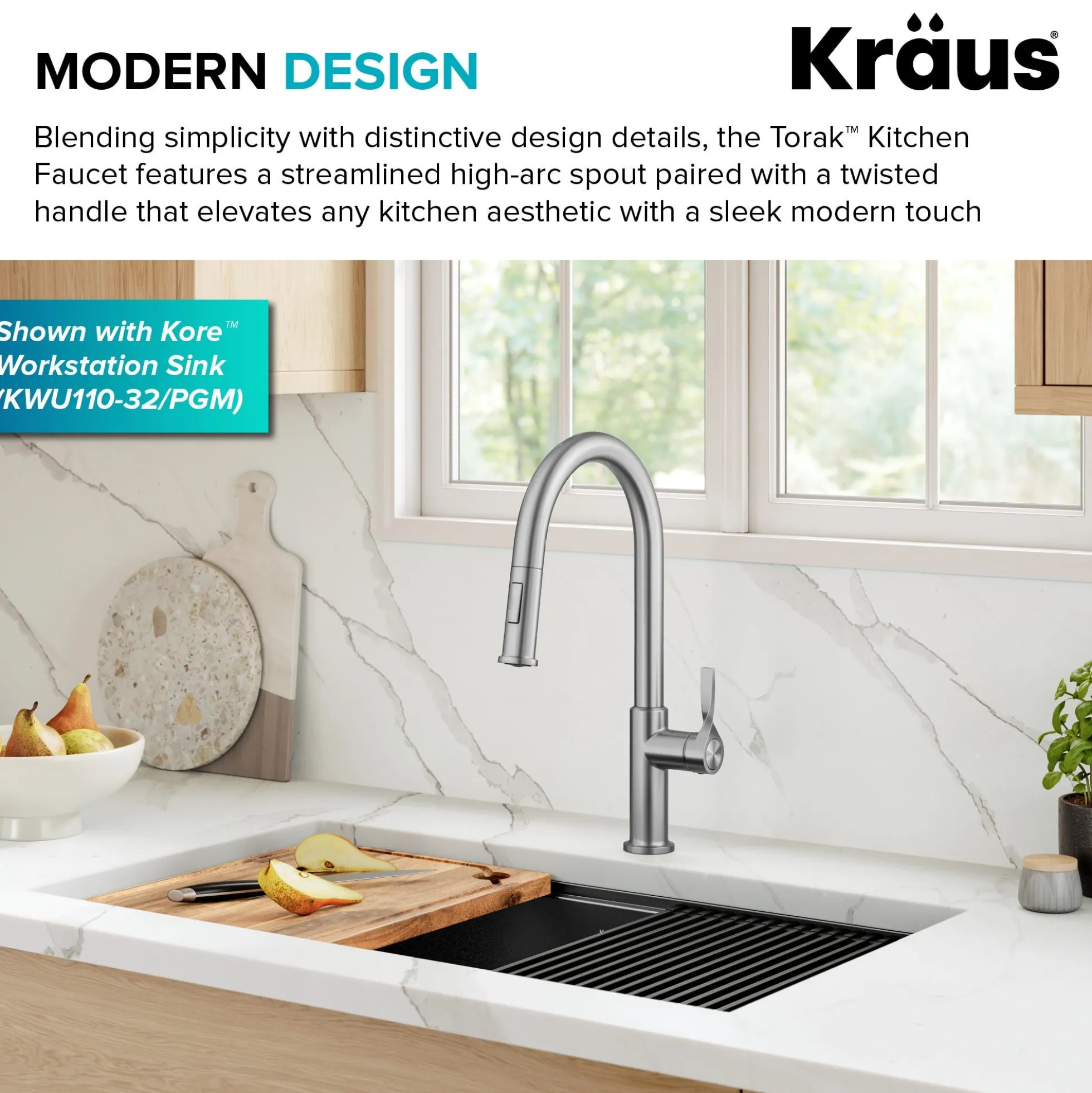 2-Function Single Handle Pull Down Kitchen Faucet in Spot-Free Stainless Steel