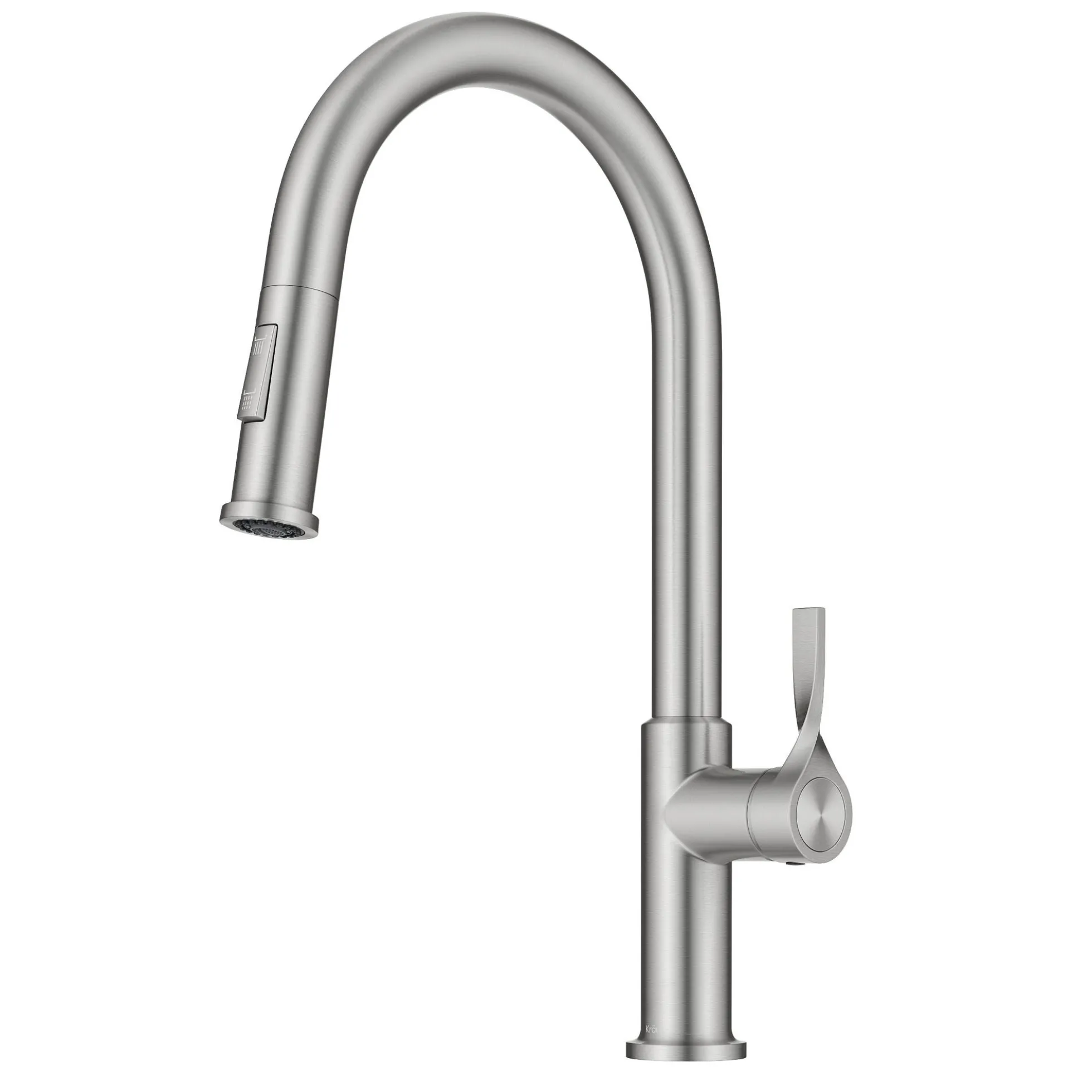2-Function Single Handle Pull Down Kitchen Faucet in Spot-Free Stainless Steel