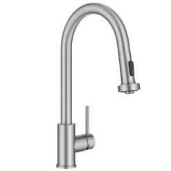 2-Function Single Handle Pull Down Kitchen Faucet in Spot-Free Stainless Steel