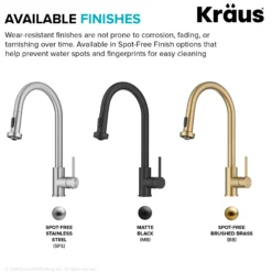 2-Function Single Handle Pull Down Kitchen Faucet in Spot-Free Stainless Steel