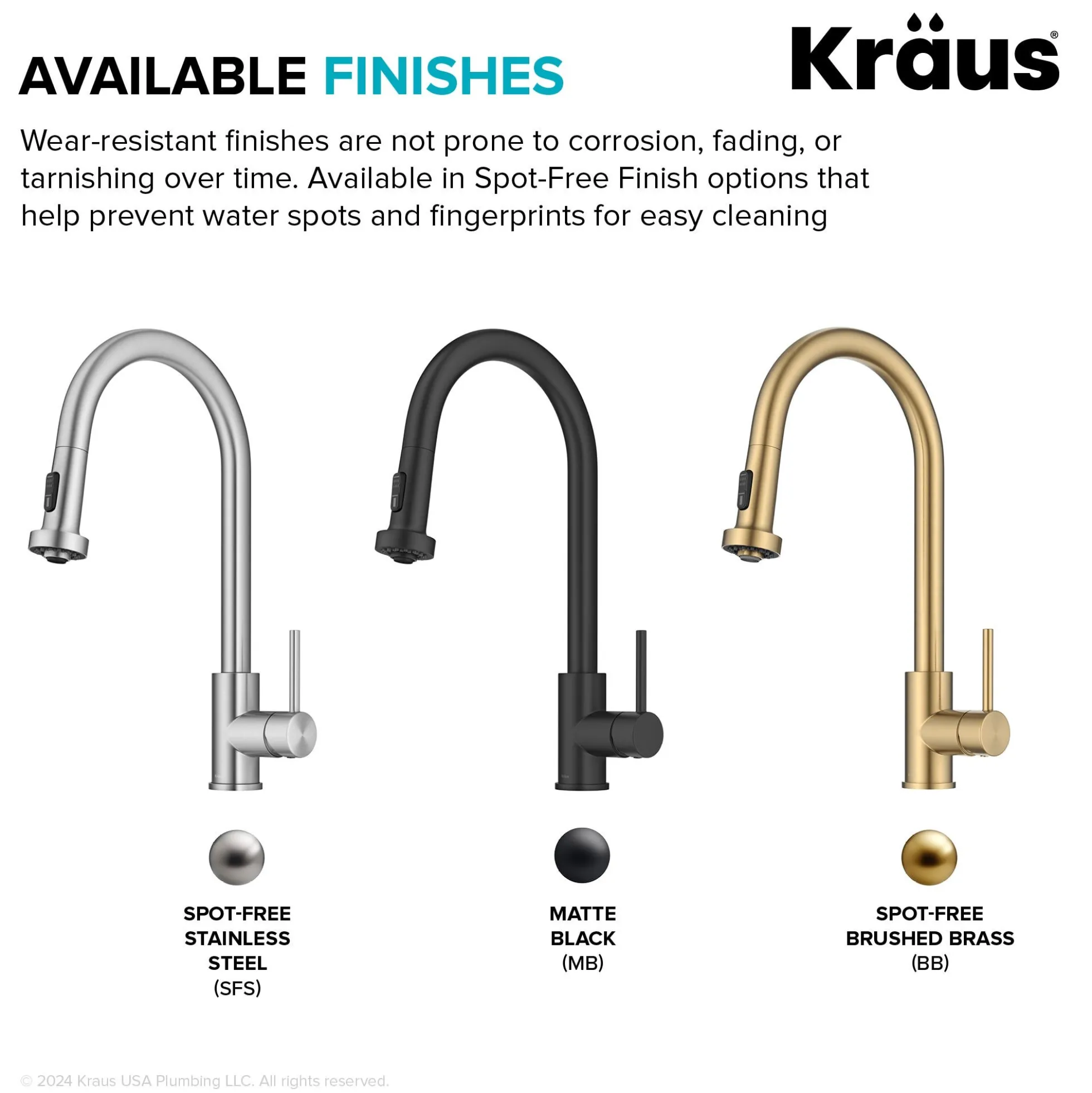 2-Function Single Handle Pull Down Kitchen Faucet in Spot-Free Stainless Steel