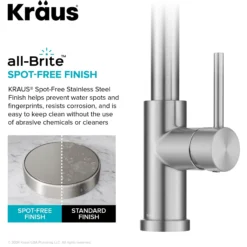2-Function Single Handle Pull Down Kitchen Faucet in Spot-Free Stainless Steel