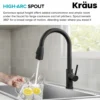 2-Function Single Handle Pull Down Kitchen Faucet in Matte Black