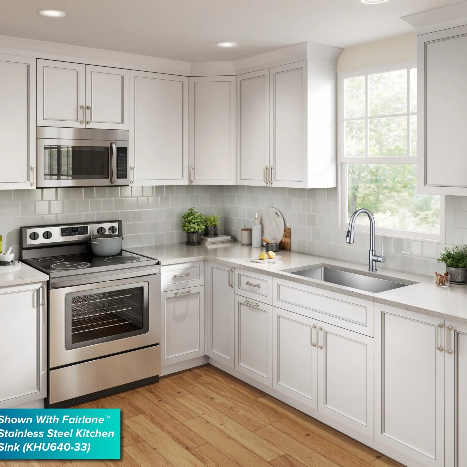 2-Function Single Handle Pull Down Kitchen Faucet in Chrome