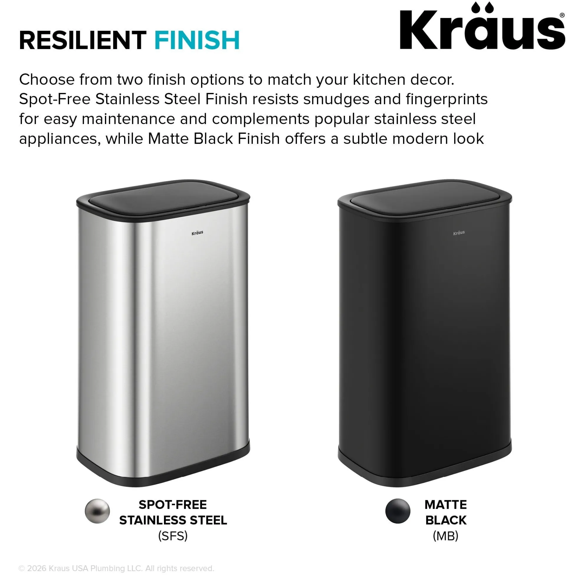 14.5 Gallon / 55 Liter Motion Sensor Kitchen Trash Can in Spot-Free Stainless Steel with Bag Securing Ring and Soft Close Lid