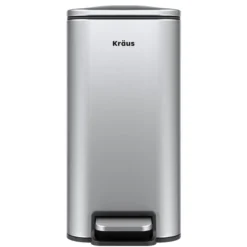1.3 Gallon / 5 Liter Step Pedal Bathroom Trash Can in Spot-Free Stainless Steel with Removable Inner Bucket and Soft Close Lid