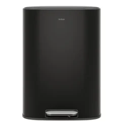 13.2 Gallon / 50 Liter Step Pedal Kitchen Trash Can in Matte Black with Removable Inner Bucket and Soft Close Lid