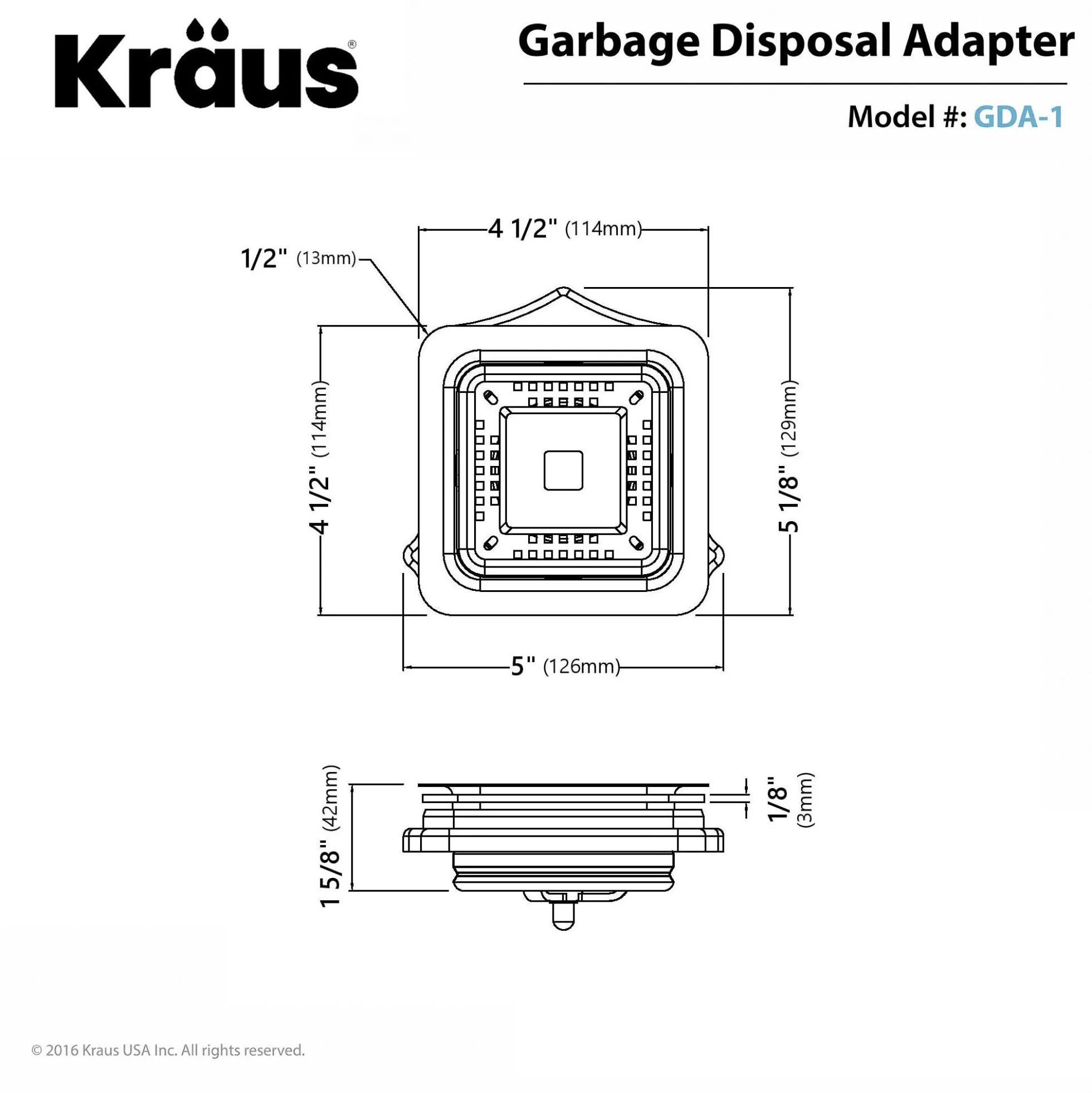 Garbage Disposal Adapter