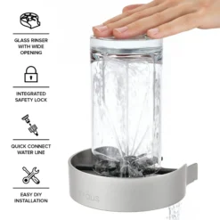 Glass Rinser for Kitchen Sink in Spot-Free Stainless Steel