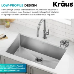 Glass Rinser for Kitchen Sink in Spot-Free Stainless Steel