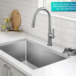 Glass Rinser for Kitchen Sink in Spot-Free Stainless Steel