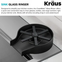 Glass Rinser for Kitchen Sink in Matte Black