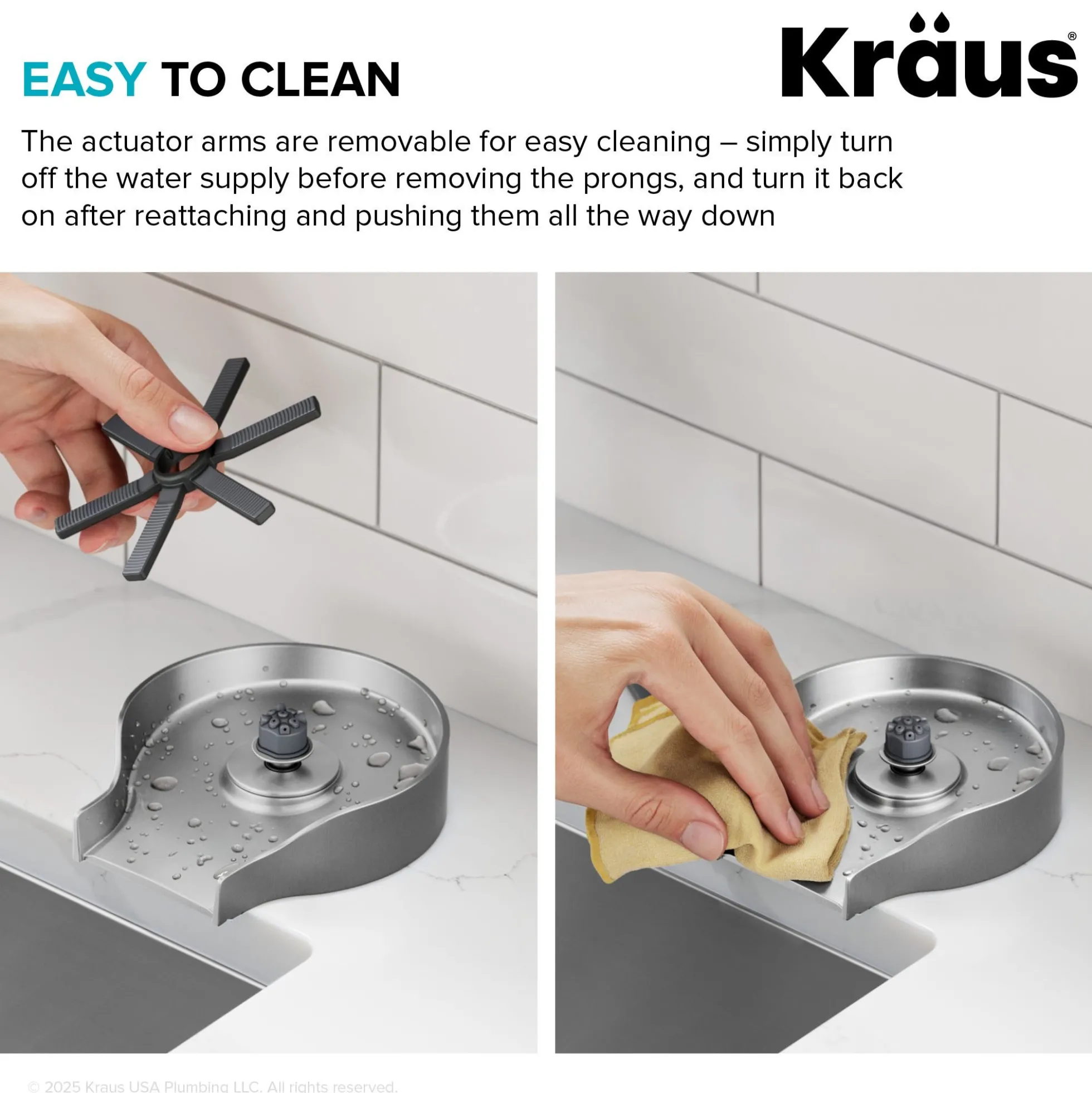 Glass Rinser for Kitchen Sink in Matte Black