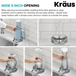 Glass Rinser for Kitchen Sink in Matte Black