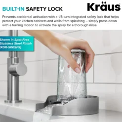 Glass Rinser for Kitchen Sink in Matte Black
