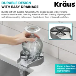 Glass Rinser for Kitchen Sink in Matte Black