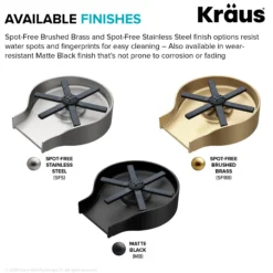 Glass Rinser for Kitchen Sink in Matte Black