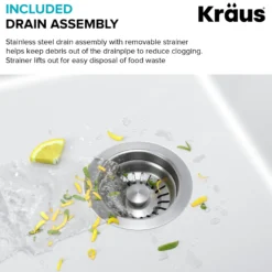 33” Granite Drop In / Undermount 50/50 Double Bowl White Kitchen Sink