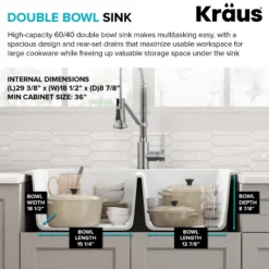 33” Granite Drop In / Undermount 60/40 Double Bowl White Kitchen Sink