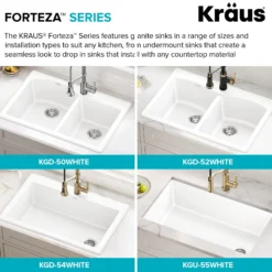 33” Granite Drop In / Undermount Single Bowl White Kitchen Sink
