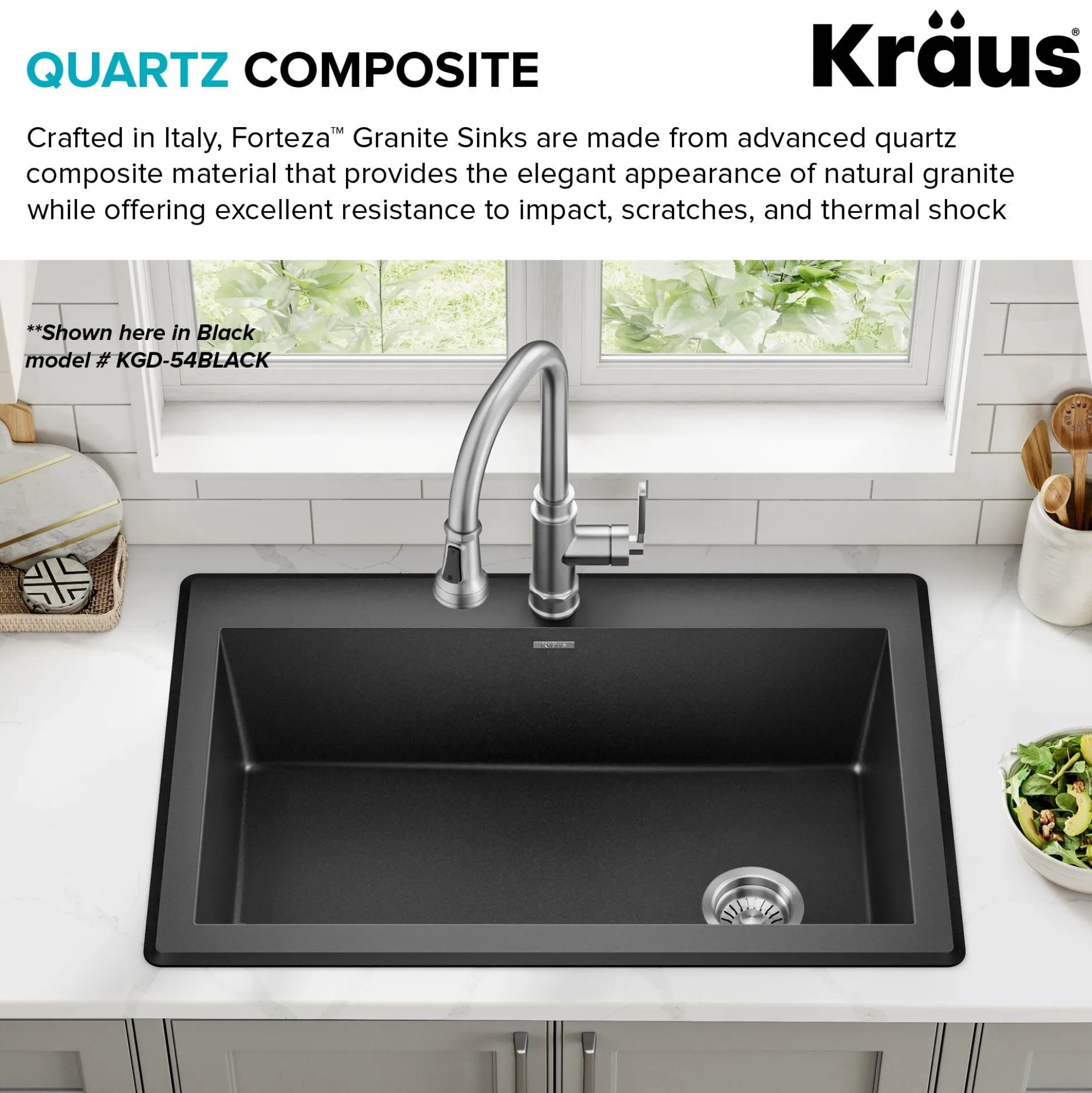 33” Granite Drop In / Undermount Single Bowl White Kitchen Sink