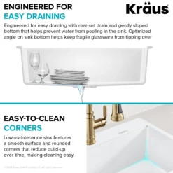 31” Granite Drop In / Undermount Single Bowl White Kitchen Sink