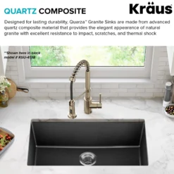 31” Granite Undermount Single Bowl White Kitchen Sink