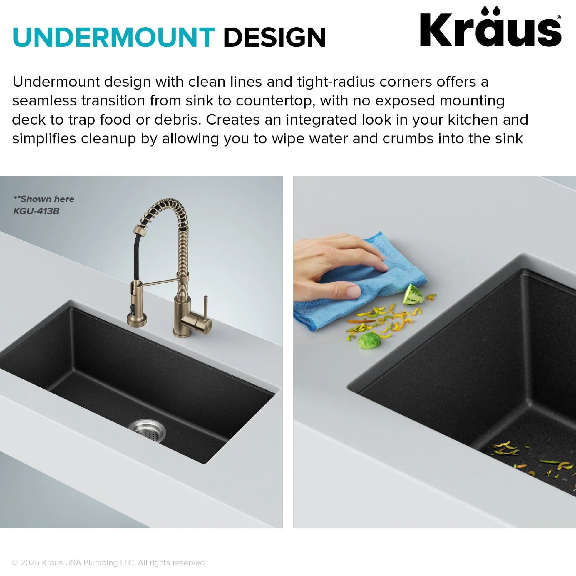31” Granite Undermount Single Bowl White Kitchen Sink
