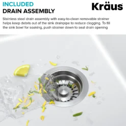 32” Granite Undermount Single Bowl White Kitchen Sink