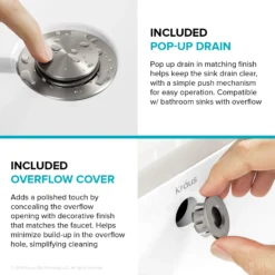 2-Handle 4-inch Centerset Bathroom Faucet in Spot-Free Brushed Nickelwith Pop Up Drain and Supply Lines