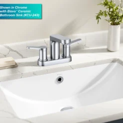 2-Handle 4-inch Centerset Bathroom Faucet in Spot-Free Brushed Brass with Pop Up Drain and Supply Lines