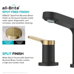 2-Handle 8-inch Widespread Bathroom Faucet in Spot-Free Brushed Brass / Matte Black with Pop Up Drain and Supply Lines