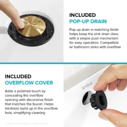 2-Handle 8-inch Widespread Bathroom Faucet in Spot-Free Brushed Brass / Matte Black with Pop Up Drain and Supply Lines