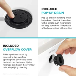 2-Handle 8-inch Widespread Bathroom Faucet in Matte Black with Pop Up Drain and Supply Lines